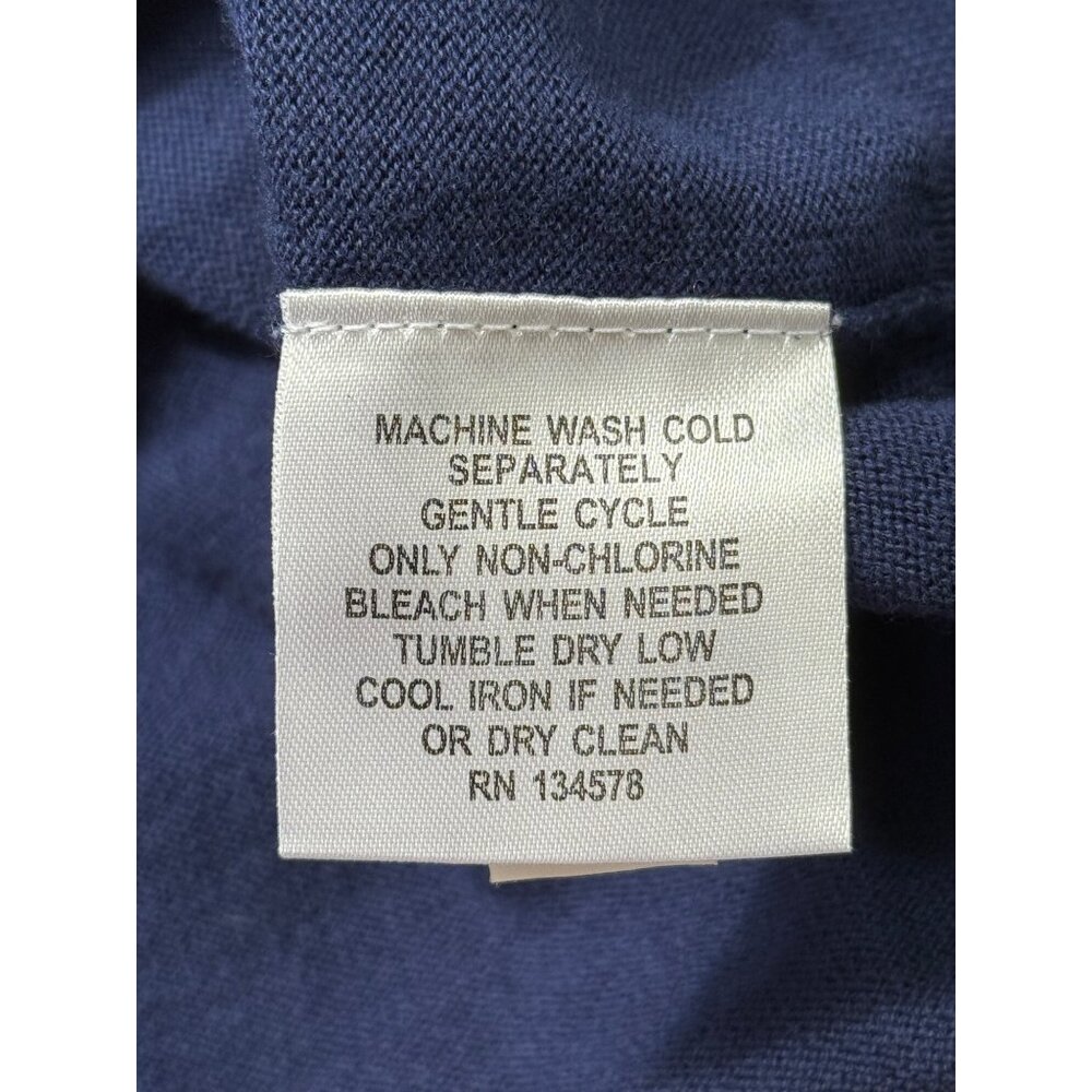 Vineyard Vines V-Neck Sweater Pullover Long Sleeve Cotton Blue Womens Size XL - Picture 7 of 7